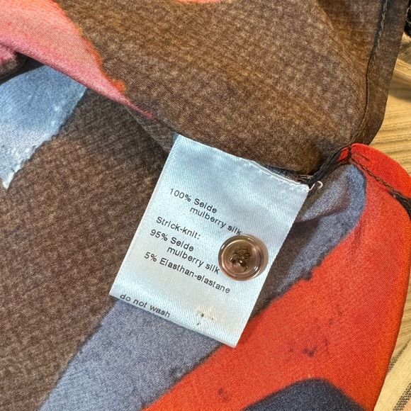 Akris Masonite Print Mulberry Silk Long Tunic Blouse / Mini dress - Picture 7 of 7